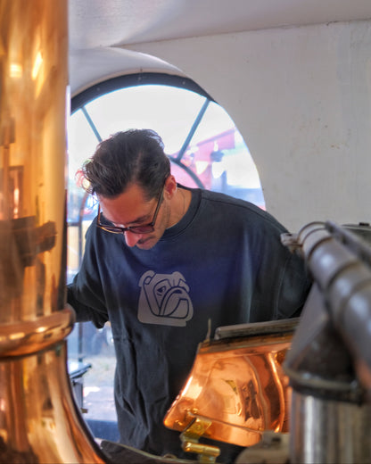 Sweatshirt Bulldog Vintage Svart